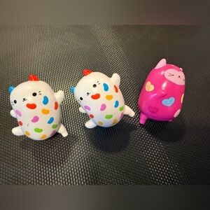 Cats vs Pickles Mini Figures Lot of 3 – Confetti Cat+Pink Pickle Collectible Toy